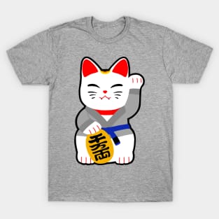 Jiu jitsu maneki neko bjj blue belt T-Shirt